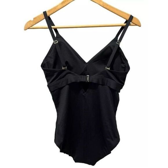 SPANX Womens Sz 3X Classic V-Neckline One Piece Swimsuit Black Slimming - Picture 11 of 16
